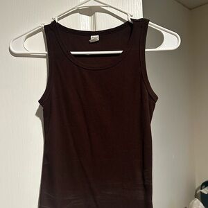 Classic Brown Sleeveless Top